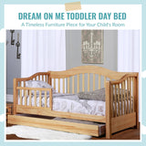 Dream On Me Toddler Day Bed in Natural, Greenguard Gold Certified, 54.5x29x28 Inch (Pack of 1) Dream On Me