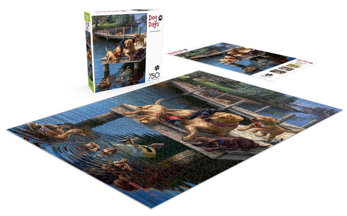 Buffalo Games - James A. Meger - Summer School - 750 Piece Jigsaw Puzzle for Adults -Challenging Puzzle Perfect for Game Nights - Finished Size is 24.00 x 18.00 Buffalo Games