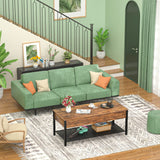 Homieasy Coffee Table, Lift Top Coffee Table with Storage Shelf and Hidden Compartment, Modern Lift Top Table for Living Room, Wood Lift Tabletop, Metal Frame - Rustic Brown Homieasy