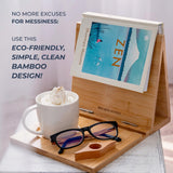 Bamboo Triangle Book Holder Stand – Perfect for Your Reading Nook – Ideal Gifts for Readers and Bookworms Regalo Mundo