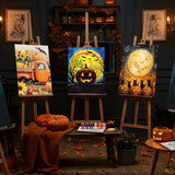 Dinifee 6 Pack Pre Drawn Canvas for Painting Pre Printed Canvas Kit 8 x 10 Inch Stretched Cotton Paint and Sip Set for Adults Couple Party Date Night(Halloween) Dinifee