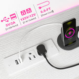 EnHomee 55" W White Dresser for Bedroom with 10 Drawers Long Dressers & Chests of Drawers with LED Lights & Power Outlets Large Dresser for Bedroom Dresser for Closet, Hallway, Metal Frame, White EnHomee