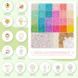 3mm Glass Seed Beads for Bracelet Jewelry Making 24 Colors Bracelet Making Kit for Girls Adults DIY Friendship Bracelets Kits with Letter Beads TEXGIZRLY