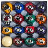 Billmart Premium Billiard Balls Pool Table Accessories 2-1/4" Regulation Size 16 Pool Balls Billiard Set Billmart