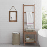 Emaison 16 X 12 Inch Rustic Wood Framed Wall Mirror with Hanging Rope for Farmhouse Decor, for Entryway, Bedroom, Bathroom, Dresser, Brown EMAISON