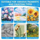 ESRICH Small Canvases for Painting, 6 Pack Canvas 5x7 Inch Stretched Canvas 2/5" Profile Primed Acid Free Painting Canvas for Kids for Oil Paint,Watercolor,Acrylic Paint,Gouache &Tempera. ESRICH