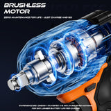 DECERK Cordless Impact Wrench Kit for Car, 1/2 Inch Driver, Brushless, 21V MAX, 650Ft-lbs (900N.m), Impact Gun with 2×4.0Ah Battery, Power Electric Wrench for Truck Tire/House/Mower Decerk