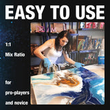 JTDO Epoxy Resin - 1 Gallon Crystal Clear Epoxy Resin Kit, Self-Leveling, Bubbles Free, UV Resistant, Epoxy Resin for DIY Art, Jewelry, Table, Countertop, 1:1 Mix JTDO