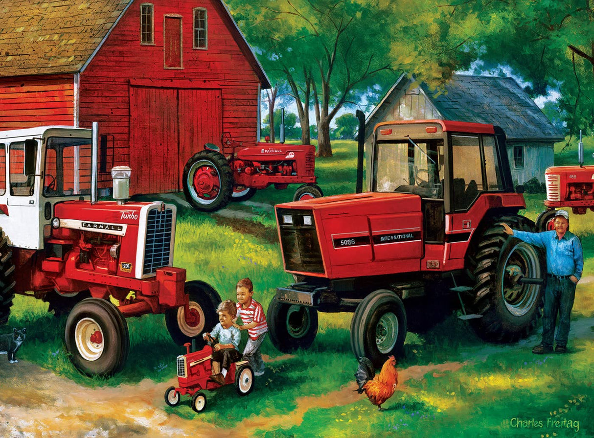 MasterPieces 2000 Piece Jigsaw Puzzle for Adult, Family, Or Youth - Farmall 4-Pack 14" X 19" - Family Owned American Puzzle Company Masterpieces