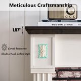 43" Electric Fireplace with Mantel, Electric Fireplace Heater, TV Stand w/Freestanding Electric Fireplace, Stacked Stone Surround, Remote Control, Adjustable Flame Level for Living Room (White) Aitjunz