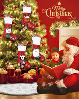 COOLWUFAN 48 Inches Christmas Tree Skirt for Xmas Tree Holiday Party Decorations White Plush Silver Sequin Snowflake (Silver) COOLWUFAN