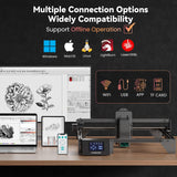 Longer RAY5 Laser Engraver, 20000mW Output Power, 3.5"Touch Screen APP Offline Control, DIY Engraver Tool for Metal/Glass/Wood, Engraving Area 15.75"x14.37" Longer