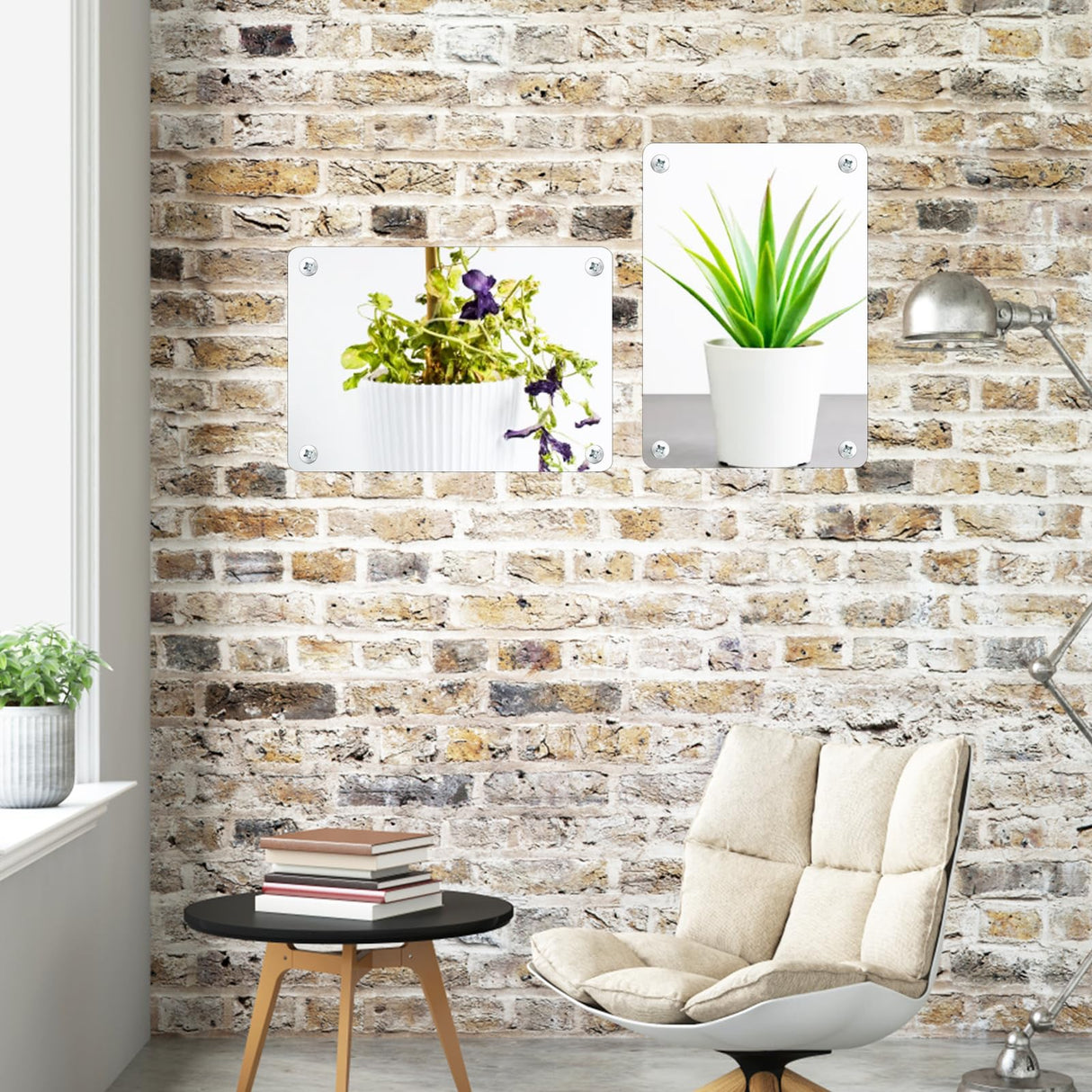 4 Pack Sublimation Aluminum Sign Blanks, White Heat Transfer Blank Metal Photo Sign Wall Frame Poster with 16 Nails for Yard Garden Graduation Birthday Party Living Room Bedroom 0.45mm WORFACE