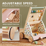 Tiny Land Wooden Baby Walker, Baby Push Walker, Montessori Walker Toy, Adjustable Speed Baby Walker for Boys and Girls, Baby Activity Center, Push Toys for Kids Development Tiny Land
