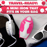 Mini Iron for Crafting 2.3" x 3.9" – Cute Mini Craft Iron for Patches, Sewing, Quilting with Quick Heat-Up Ceramic Plate & 59" Cord – Designed for Ironing Patches, Bling, and Small Craft Projects MYCRITEE