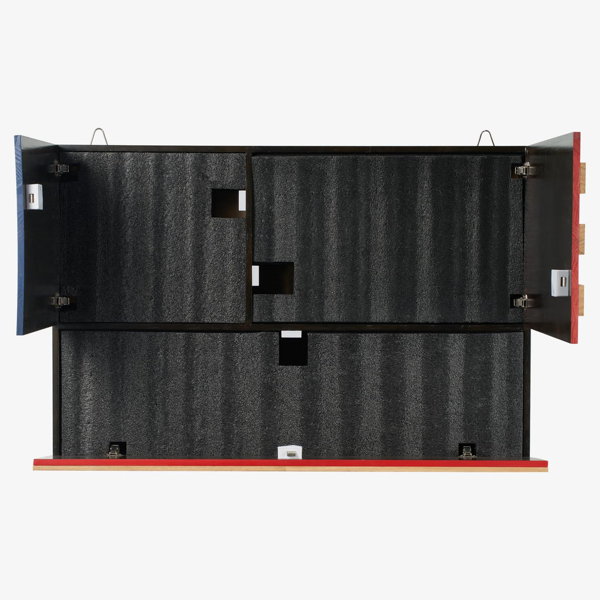 GUTE Tactical Rustic Hidden American Flag Gun Storage with Trap Door, Wall Storage | 35" x 22.5" | Firearm, Magazine and Knives Storage Easy Installation | Secure & Safe Compartment | RFID Wall Rack GUTE