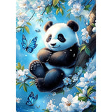 MEIYUDA Panda Diamond Painting Kits for Adults, 5D Flowers Panda Diamond Art Kits for Beginners, DIY Gem Art Crystal Painting for Home Wall Decor and Present 12x16inch MEIYUDA