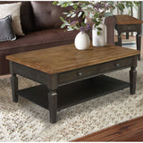 IC International Concepts Vista Coffee Table, 20", Hickory/Washed Coal IC International Concepts