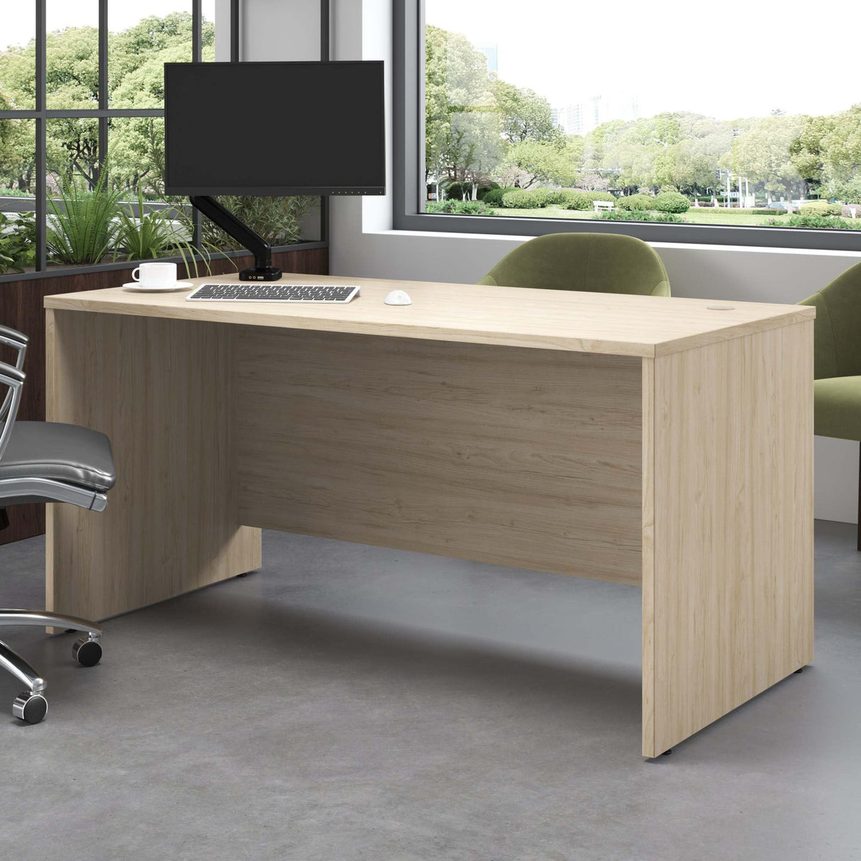Bush Business Furniture Studio C Office Desk, Computer Table for Home or Professional Workspace, 60W x 30D, Natural Elm Bush Business Furniture