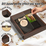 Pet Memorial Shadow Box for Dog Cat with Pet Paw Print Impression Kit, Dog Wood Picture Frame Memorial Gifts for Loss of Dog Pets Sympathy Gift PIPIONE