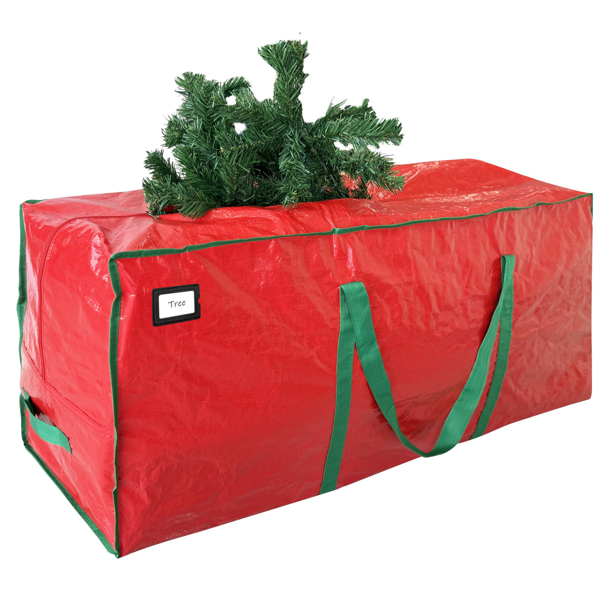 Cosy Family 7.5 ft Christmas Tree Storage Bag - Durable Heavy Duty Extra Large Artificial Xmas Holiday Tree Bag with Reinforced Handles and Dual Zippers Wide Opening - Red Cosy Family