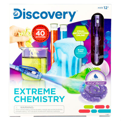 Discovery Extreme Chemistry STEM Science Kit, At-Home STEM Kits For Kids, Chemistry Experiments, Chemistry Activities for Birthday Parties, Sleepovers, Science Set For Kids Ages 8, 9, 10