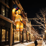 GUDELAK 10FT Christmas Inflatable Outdoor Decoration, Climbing Giant Christmas inflatables Gingerbread Decorations Outside with 8 LED, Christma Blow Ups Outdoor Roof Yard Lawn Xmas Decor GUDELAK