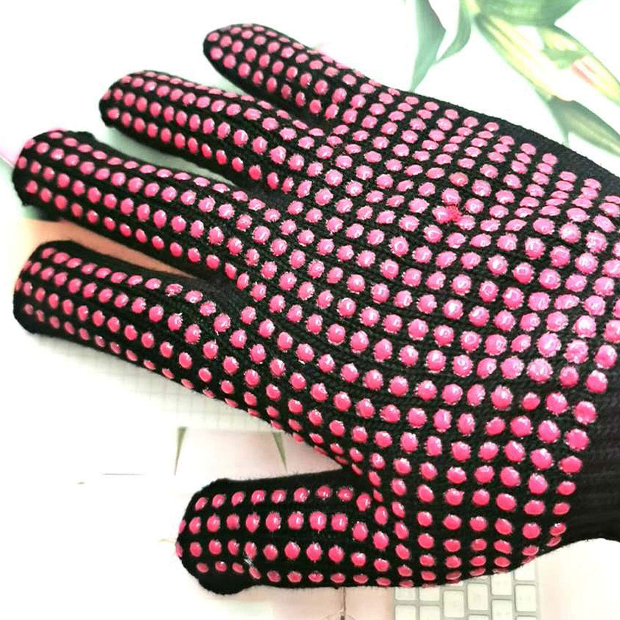 Markeny 3 Pair Heat Resistant Grill Gloves, Silicone Non-Slip Hot Insulated Glove for Barbecue, Cooking, Baking Markeny