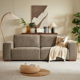 ONBRILL 90" Oversized Sofa, 23" Deep Seat Couch with Wide Arms, Chenille Fabric Couch w/Comfortable Cushion Back, Modern Upholstered Loveseat, Easy Assembly, Comfy Couch for Living Room, Office, Brown ONBRILL