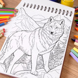 NETHOUSE Wildlife Coloring Book for Adults Relaxation & Stress Relief, Softcover, 30 Wild Scenes Coloring Pages of Natural Exploration, Diverse Wildlife NETHOUSE