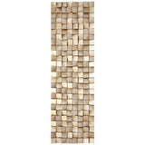 Empire Art Direct Textured II Rugged Blocks with Gold Leaf, 3D Wood Wall Art, Ready to Hang, 72" x 22", Living Room,Bedroom Empire Art Direct