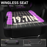 Gaming Chair with Massage and Packet Spring Cushion,Ergonomic Gamer Chairs for Adults with Footrest 300lbs,High Back Gamer Leather Chair with Headrest and Lumbar Support WAILOR