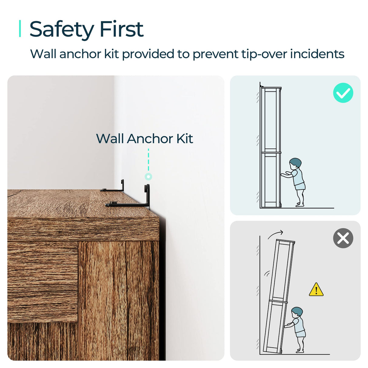 LINSY HOME 5-Tier Adjustable Dark Brown Bookcase for Stylish Home Storage LINSY HOME