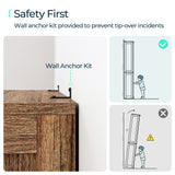 LINSY HOME 5-Tier Adjustable Dark Brown Bookcase for Stylish Home Storage LINSY HOME