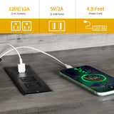 DWVO Farmhouse Television Stand for 75 Inch TV w/Outlets, LED Modern Entertainment Center with Glass Doors and Adjustable Storage Shelves, Media Console TV Cabinet for Living Room, Grey DWVO