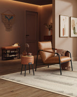 VASAGLE EKHO Collection - Shoe Rack Bench, Storage Bench for Entryway, Synthetic Leather with Stitching, Mid-Century Modern, Loads 300 lb, 11.8 x 31.5 x 19.7 Inches, Caramel Brown ULSB054K01 VASAGLE