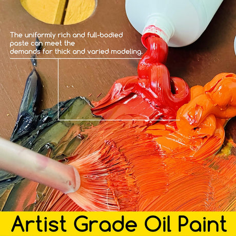 MEEDEN Artist Oil Paint Set - 24 Colors x 170ml/5.7oz Tubes - Art Supplies for Canvas Painting MEEDEN