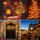 BrizLabs Clear Christmas Lights Outdoor 300 Count 69.6ft Incandescent Christmas Lights Connectable Warm White String Lights UL Certified Xmas Mini Lights Green Wire for Indoor Tree Holiday Party Decor BrizLabs