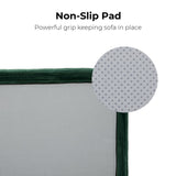 LIKIMIO 71" Loveseat Sofa in a Box - Plush Corduroy Deep Seat Couch, No Assembly Required, Space-Saving Design for Compact Living Room, Apartment, Home Office, Green LIKIMIO