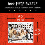 Paladone Friends Coffee is Life 1000 Piece Jigsaw Puzzle - Officially Licensed Merchandise Paladone