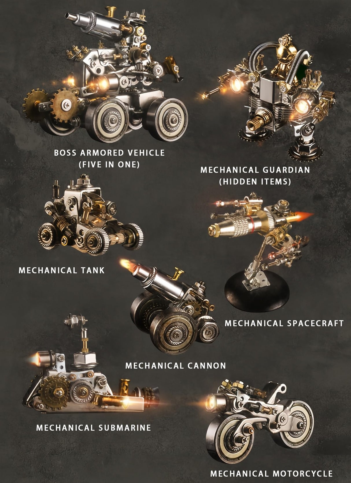 3D Metal Puzzle for Adults, Metal Model kit, Mechanical Armor Puzzle, Adult Brain teasers- The Best Gift for Men (Tank) ZUNPINSPACE