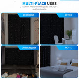 Portable Blackout Curtains (60" x 80") - Travel Blackout Curtains for Baby Nursery w/Stars - Portable Blackout Shades w/UV & Thermal Protection - 20 Stick on Suctions & Velcro Blackout Window Cover Nite Shadez