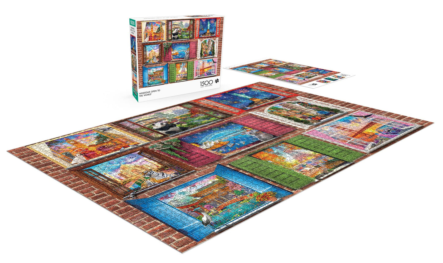 Buffalo Games - Dominic Davison - Windows Open to The World - 1500 Piece Jigsaw Puzzle for Adults -Challenging Puzzle Perfect for Game Nights - Finished Size is 38.50 x 26.50