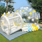 Eachup 10FT Inflatable Balloon House for Kids Adults,TPU White Commercial Inflatable Bubble House Ball Pit,Bubble Tent Dome Playground Set with Double Blower for Backyard Birthday Wedding Party Eachup