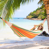 ANYOO Cotton Hammock Portable Camping Hammocks for Hanging Sturdy Garden Comfortable Fabric Hammock with Tree Straps Up to 660lbs with Travel Bag for Camping Outdoor/Indoor Patio Backyard ANYOO