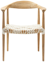 Safavieh Home Collection Wade Light Oak Teak Wood Arm Chair Safavieh