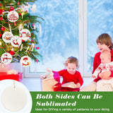 ZOCONE 60 Pcs Sublimation Ornament Blanks,Sublimation Christmas Ornament Blanks,DIY Christmas Ornaments for Christmas Decoration ZOCONE