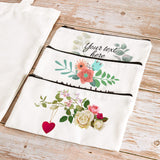 12 Pieces Cosmetic Bags Multipurpose Sublimation Blanks DIY Heat Transfer Makeup Bags Iron on Transfer Zipper Canvas Pouch Toiletry Pouch Pencil Bag for Travel DIY Craft School HOUSWEETY