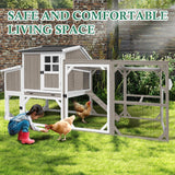 Magazoopet 95.3" Large Chicken Coop with Run, Tractor Hen Chicken House with 3 Nesting Boxes, Portable Duck Rabbit Quail Hutch Poultry Cage for 4-6 Chickens with 6 Access,Pull-Out Tray Magazoopet