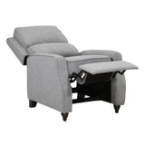 Lexicon Push Back Recliner Chair Living Room, Reclining Sofa Chair, Modern Recliner, Fabric Recliner Arm Seat for Living Room/Office/Apartment, Gray Lexicon